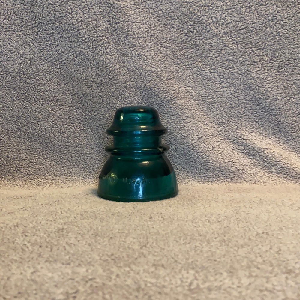 Aqua Hemingray-42 Telegraph Insulator